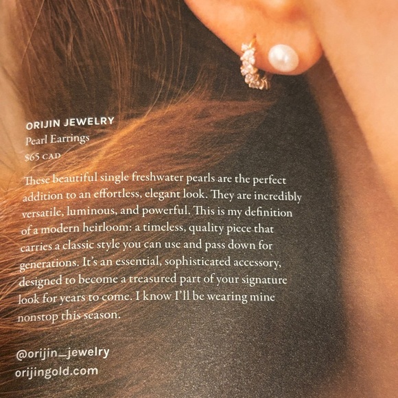 ORIJIN JEWELRY | Pearl Stud Earrings Jilly Box Spring 2026 - Picture 2 of 3